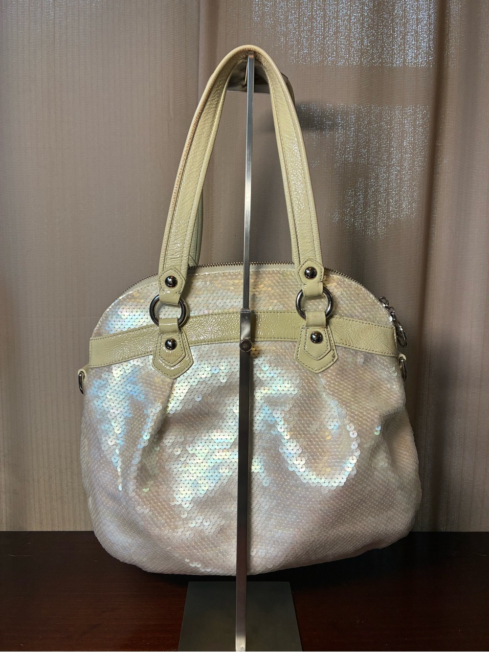 Coach Poppy Sequin Dome Satchel - Picture 2 of 8